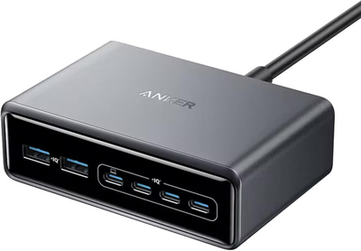 Ładowarka sieciowa Anker GaNPrime Charger 200W 4xUSB-C PD 2xUSB-A Black (A2683341)