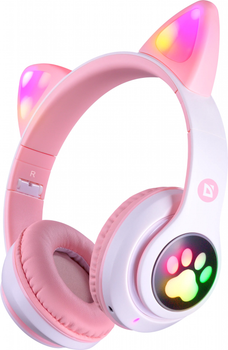 Słuchawki Defender FreeMotion B585 Pink LED Bluetooth (4745090820041)