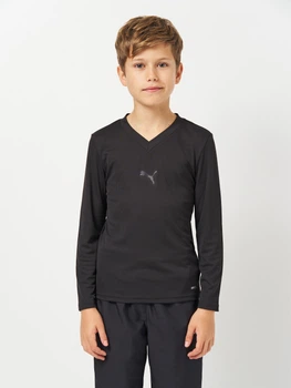 Детский лонгслив Puma teamGOAL 65904103 134-140 см Puma Black-Flat Dark Gray (4099685772131)