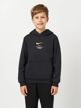 Дитяче утеплене худі для хлопчика Nike B Nsw Athl Po Hoodie Bb IH4313-010 S 128-137 см Black/University Gold (198481193882)