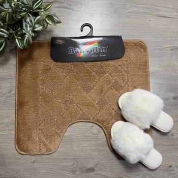 Коврик под унитаз ТМ Banyolin Classik 50х60см CLT31 152-L.Brown_U