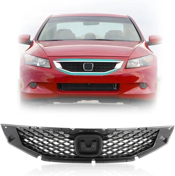 Решітка радіаторна Honda Accord 8 Coupe 08-11 (FPS) чорна без молдингу