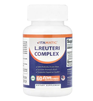 Ройтари пробиотики (Vitamatic L.Reuteri) с гипромеллозой DRcaps, Vitamatic, 60 капсул