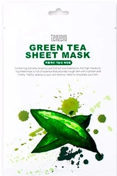 Тканевая маска для лица с экстрактом зеленого чая - Tenzero Green Tea Sheet Mask 25ml (1078487-1642741767-2)