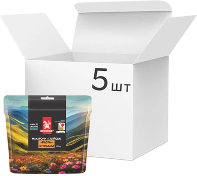 Упаковка макарон быстрого приготовления Сто Пудов Итальянские Pasta с грибами 70 г х 5 шт (4820235615758)