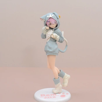 Аниме фигурка Рам Re:zero 21 см в образе котика Жизнь в альтернативном мире с нуля Ram