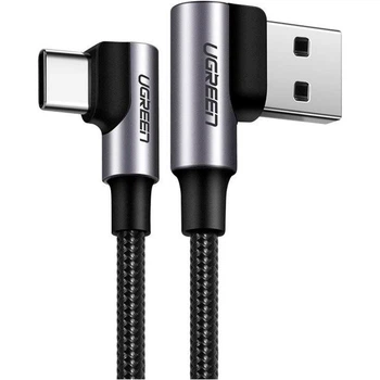 Дата кабель USB 2.0 AM to USB-C 3.0m 3A 90° corner US176 Ugreen (m496546)
