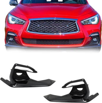 Решетка бампера правая Infiniti Q50 14- черная (FPS). 622566HJ0A