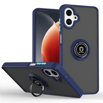 Чохол Fiji Colorframe для Samsung Galaxy A07 (A075) матовий бампер з кільцем підставкою Dark Blue