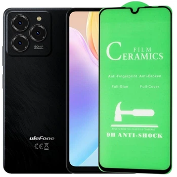 Защитное стекло-пленка Fiji Ceramics для Ulefone Note 20 Pro полная проклейка черный