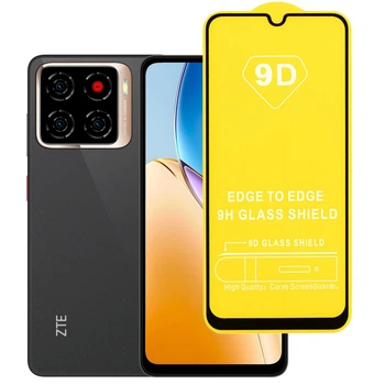 Защитное стекло TDG 9D для ZTE Blade A56 полная проклейка черный