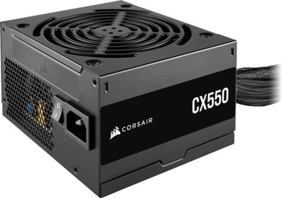Блок живлення 550 Вт, Corsair CX550, Black, 80+ Bronze, 120 мм, 2xMolex / 3xSATA / 2x6+2-pin / 1x4+4-pin / 1x20+4-pin, захист OVP/UVP/SCP/OTP/OPP, ATX12V 2.31 (CP-9020277-EU)