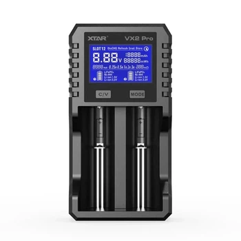 Зарядное устройство Xtar VX2 Pro, 2 канала, Li-1.5/Ni-Mh/Li-ion/LiFePO4, Test, QC/PD USB-C, LCD, Box