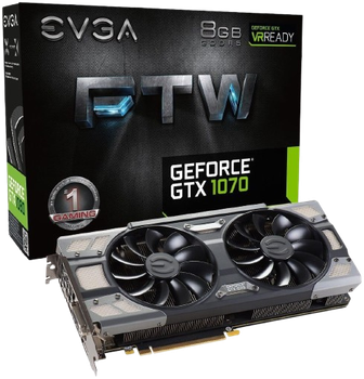 Відеокарта GeForce GTX 1070 8GB EVGA FTW Gaming ACX 3.0 (08G-P4-6276-KR) Б/В