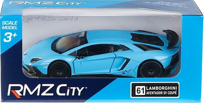 Metalowy model samochodu Daffi RMZ City Lamborghini Aventador LP750-4 SV 1:36 Błękitny LP750-4 (5905422118706)