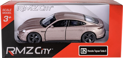 Metalowy model samochodu Daffi RMZ City Porsche Taycan Turbo S 2020 1:40 Różowy K-955 (5905422119550)