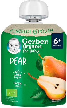 Фруктове пюре Gerber Груша з 6 місяців 80 г (8445290167170)