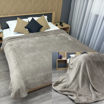 Плед-покрывало Decorator WellSoft 150х210 см однотонный Светло-серый (87-271)
