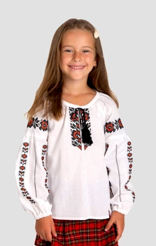 Дитяча вишиванка для дівчинки Folk Moda 122 Білий (6029-281411171)