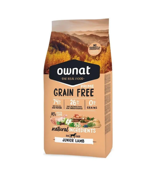 Сухой корм для щенков Ownat Grain Free Lamb Puppy (беззерновой) ягненок - 12кг