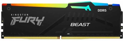 Модуль пам'яті Kingston Fury DDR5 32Gb 5200MHz Beast Black RGB (KF552C40BBA-32)