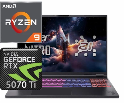 Ноутбук (2025) игровой Acer Nitro 16S AI Ryzen AI 9-365/ 32GB / 1TB/ RTX5070Ті / 16" 180Hz