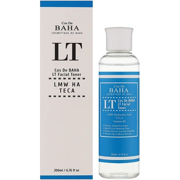 Тонер із низькомолекулярною гіалуроновою кислотою Cos De BAHA LT Facial Toner 200 мл (8809240319376)