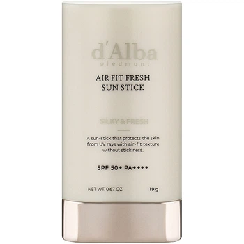 Минеральный солнцезащитный стик с высоким фактором защиты D'Alba Air Fit Fresh Sun Stick SPF 50+ PA++++ 19 г (8809782556574)