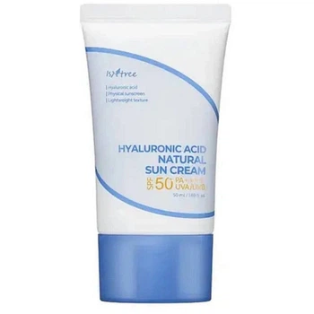 Минеральный солнцезащитный крем для лица ISNTREE Hyaluronic Acid Natural Sun Cream 50 мл (8809800941672)