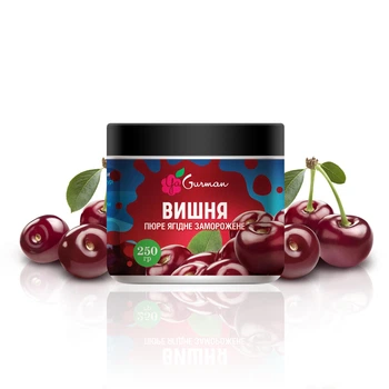 Вишня, пюре замороженное без сахара YaGurman, 250г
