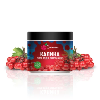 Калина, пюре замороженное без сахара YaGurman, 250г