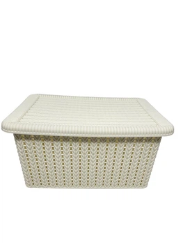 Кошик ажурний 28*19.5*14см з кришкою пластиковий