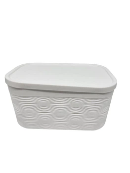 Кошик ажурний 19.5*12*9см з кришкою пластиковий