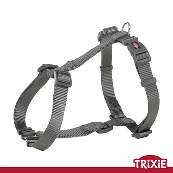 Шлея-вісімка для собак Trixie 203216 Premium Н-подібна нейлон графітова розмір XS-S 30-44 см/10 мм (TX-203216) 4053032021617