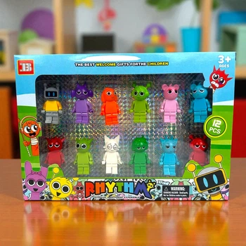 Детский конструктор фигурки Sprunki Rhythm, набор фигурок лего Спрунки 12 шт