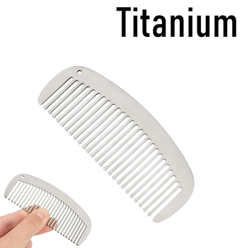 Титановая карманная расческа Titanium для бороды, усов и волос GF110