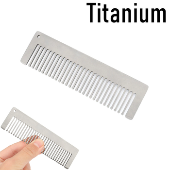 Титановая карманная расческа мужская для бороды, усов и волос Titanium GF120