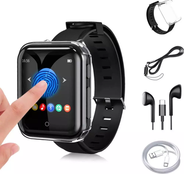 MP3 / MP4 плеер 16GB Bluetooth + Type-C наушники. Мп3 плеер с блютуз для спорта, бега mini DF34 RUIZU