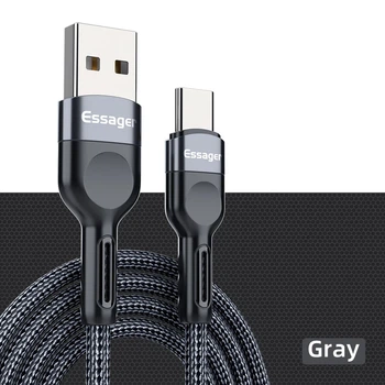 Кабель для швидкого заряджання телефону смартфона 3А QC3.0 USB - Type-C 3 метри Зарядний провід шнур ЮСБ на Тайп С