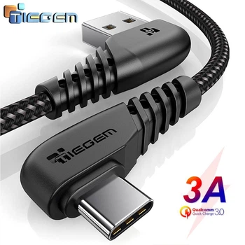 Кабель кутовий 90 градусів для швидкої зарядки телефону смартфона USB-Type-C 2м зарядний провід шнур SF553B