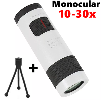 Компактный мощный монокуляр объектив Monocular 10-30x21 + штатив. Объектив телескоп. Подзорная труба S1W