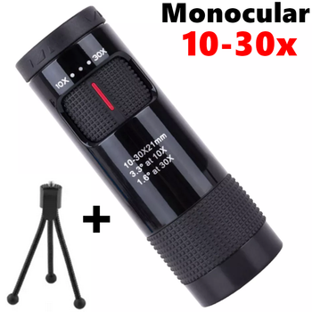 Компактный мощный монокуляр объектив Monocular 10-30x21 + штатив. Объектив телескоп. Подзорная труба S1N