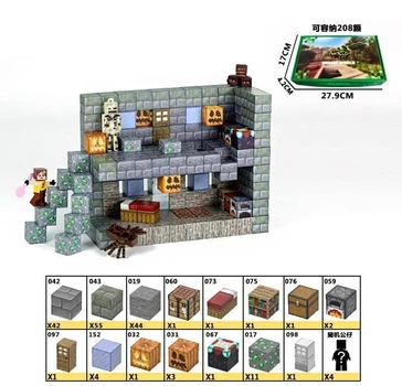 Магнітний конструктор для хлопчика та дівчинки "Майнкрафт Minecraft. Хелловін" 173 елементи (LZCK 057)