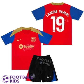 Дитяча футбольна форма LAMINE YAMAL 19 Барселона 2024-2025 Training Red 135-145 см (set35911-125482-4)