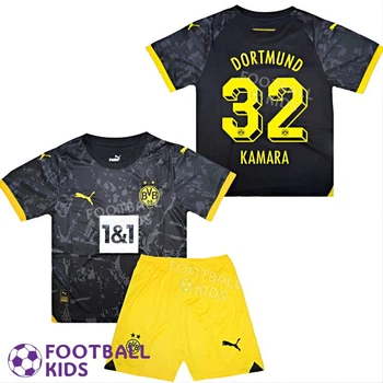 Детская футбольная форма KAMARA 32 Боруссия Дортмунд 2023-2024 Away 125-135 см (set3463-122082-4)