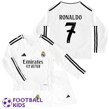 Детская футбольная форма RONALDO 7 Реал Мадрид с длинным рукавом 2024-2025 Home 155-165 см (set3646-131339-4)