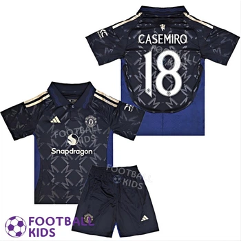 Детская футбольная форма CASEMIRO 18 Манчестер Юнайтед 2025 Away 135-145 см (set3606-127955-4)