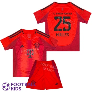 Детская футбольная форма MÜLLER 25 Бавария Мюнхен 2025 Home 145-155 см (set3566-123026-4)