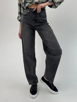 Джинсы Baggy женские ISSA PLUS WN20-698 27 Темно-серые (issa2007682694662)