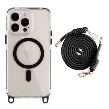 Чохол TPU+PC LanyardCase with MagSafe для iPhone 14 Pro Колір Black